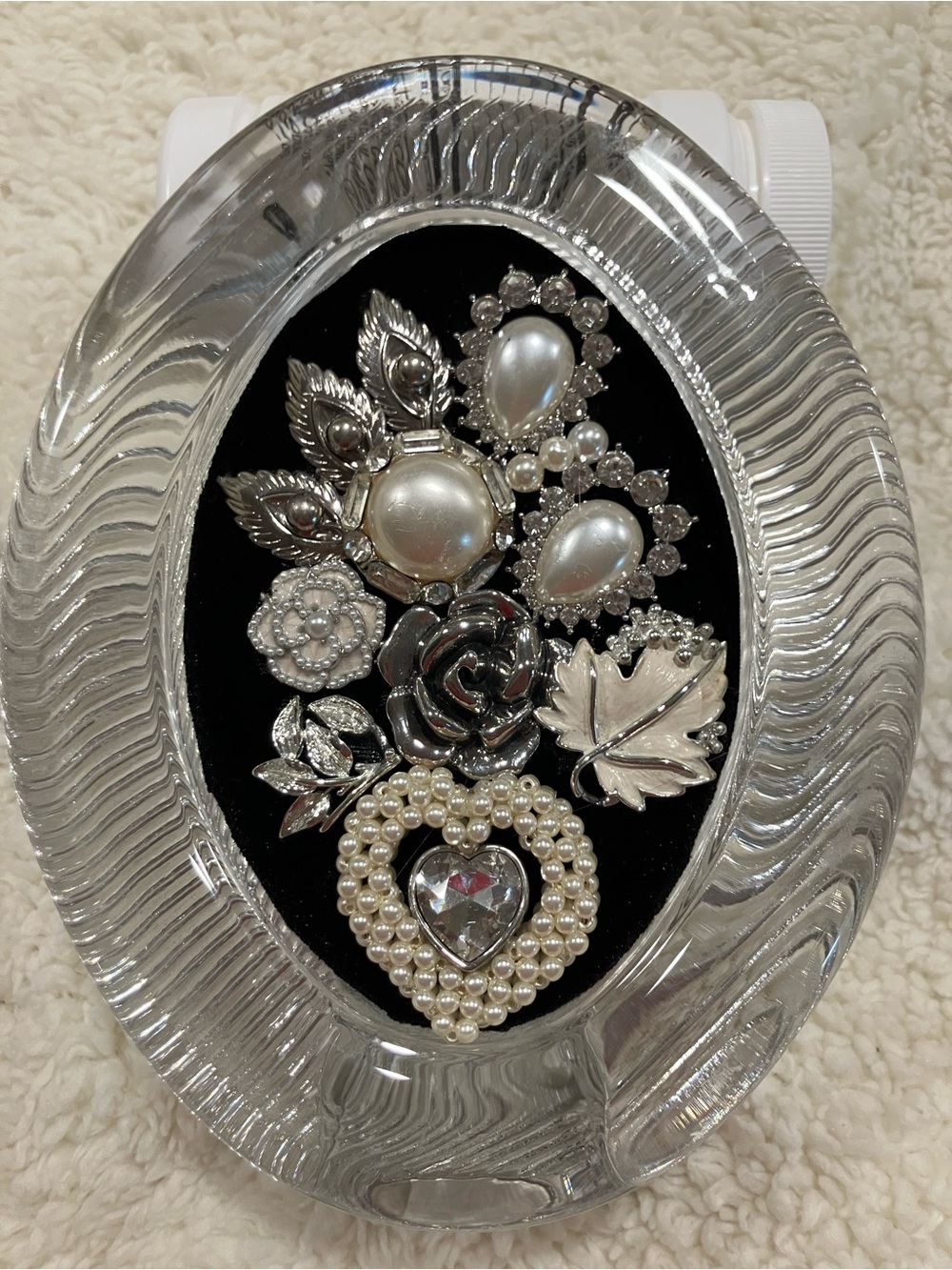 Mikasa framed Jewelry Art. Unique OOAK gift